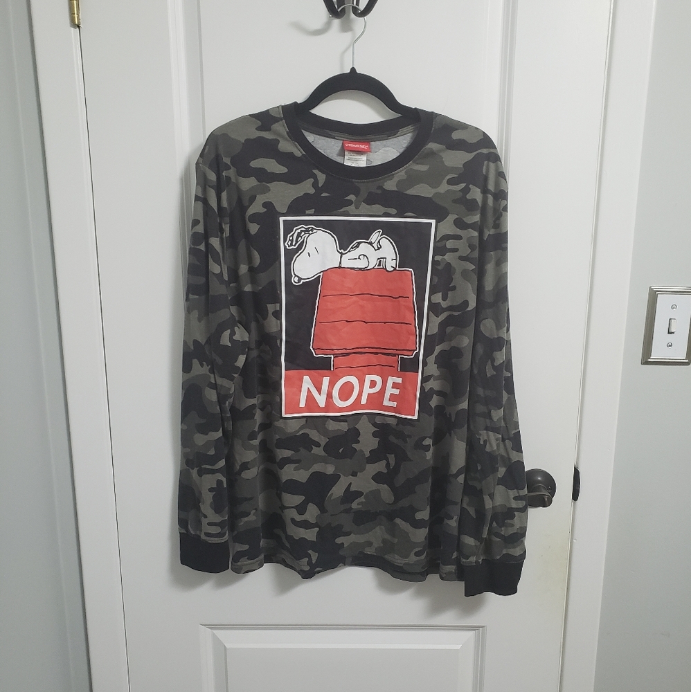 SNOOPY Camo Long Sleeve Shirt